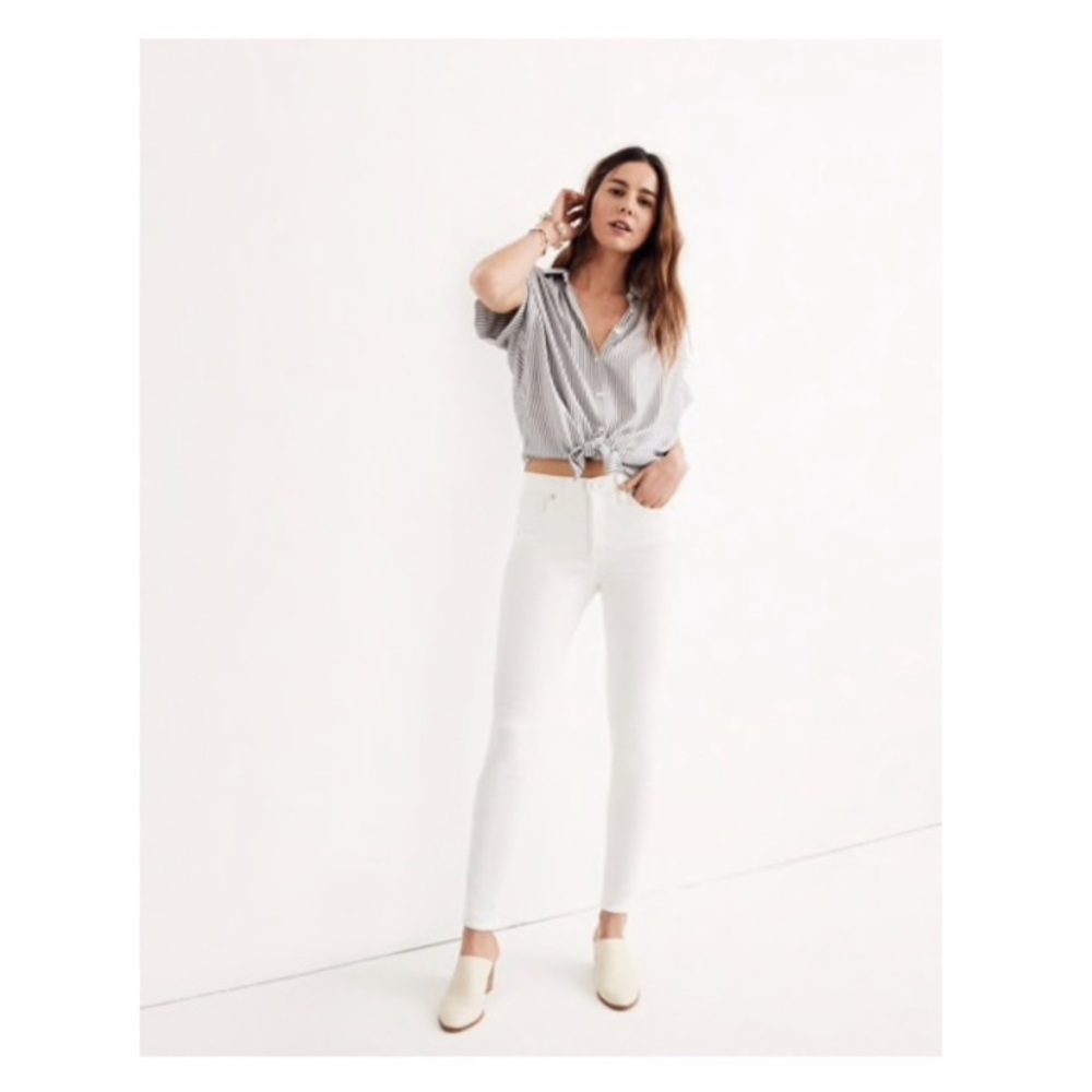 Madewell Pure White High Rise Skinny Jeans ‘18